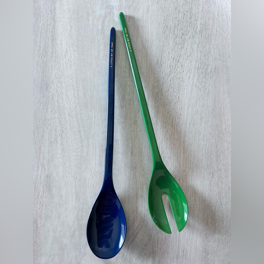 Kate Spade SET/2 Melamine Salut Serving Set Utensils Salad Spoons Servers Serve